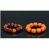 Image 1 : 2 PC Chinese Agate and Amber Bracelet