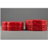 Image 1 : Set of Two Chinese Carved Cinnabar Lacquer Boxes