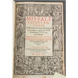 Rare 1603 Edition Hard Cover Missale Constantiense