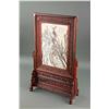 Image 1 : Chinese Marble Screen Panel with Frame and Stand