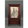 Image 3 : Chinese Marble Screen Panel with Frame and Stand