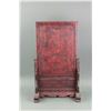 Image 3 : Chinese Rose Wood Carved Screen Panel with Stand