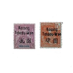 FRANCE OFFICES IN CHINA KWANGCHOWAN 1906 5FR & 10FR