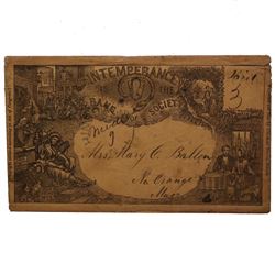 UNITED STATES 1853 TEMPERANCE COVER