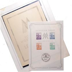 WEST SAXONY GERMANY 1946 LEIPZIG FAIR SPECIAL SHEET