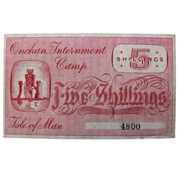ONCHAN ISLE OF MAN WORLD WAR II INTERNMENT CAMP NOTE