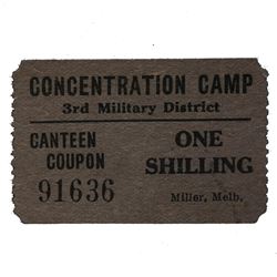 TATURA AUSTRALIA WORLD WAR II INTERNMENT CAMP COUPON