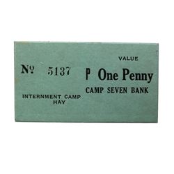 HAY AUSTRALIA WORLD WAR II INTERNMENT CAMP COUPON