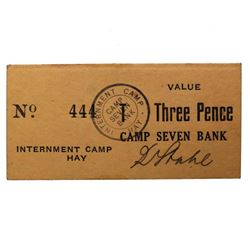 HAY AUSTRALIA WORLD WAR II INTERNMENT CAMP COUPON