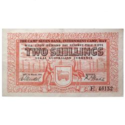 HAY AUSTRALIA WWII INTERNMENT CAMP TWO SHILLINGS NOTE
