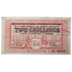 HAY AUSTRALIA WWII INTERNMENT CAMP TWO SHILLINGS NOTE