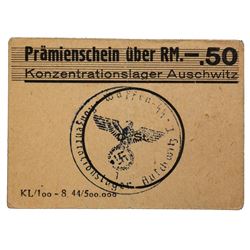AUSCHWITZ CONCENTRATION CAMP 50PF COUPON/NOTE