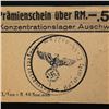 Image 4 : AUSCHWITZ CONCENTRATION CAMP 50PF COUPON/NOTE