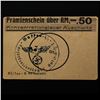 Image 2 : AUSCHWITZ CONCENTRATION CAMP 50PF COUPON/NOTE