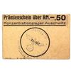 Image 1 : AUSCHWITZ CONCENTRATION CAMP 50PF COUPON/NOTE