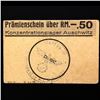 Image 2 : AUSCHWITZ CONCENTRATION CAMP 50PF COUPON/NOTE