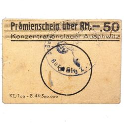 AUSCHWITZ CONCENTRATION CAMP 50PF COUPON/NOTE