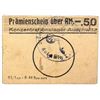 Image 1 : AUSCHWITZ CONCENTRATION CAMP 50PF COUPON/NOTE