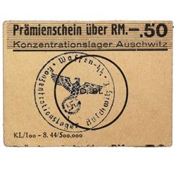 AUSCHWITZ CONCENTRATION CAMP 50PF COUPON/NOTE
