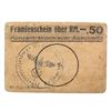Image 1 : AUSCHWITZ CONCENTRATION CAMP 50PF COUPON/NOTE