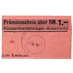AUSCHWITZ CONCENTRATION CAMP 1RM COUPON/NOTE