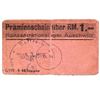 Image 1 : AUSCHWITZ - BIRKENAU CONCENTRATION CAMP 1RM COUPON/NOTE