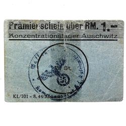 AUSCHWITZ - BIRKENAU CONCENTRATION CAMP 1RM COUPON/NOTE