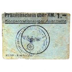 AUSCHWITZ - BIRKENAU CONCENTRATION CAMP 1RM COUPON/NOTE