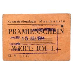 MAUTHAUSEN CONCENTRATION CAMP 1RM COUPON/NOTE