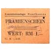 Image 1 : MAUTHAUSEN CONCENTRATION CAMP 1RM COUPON/NOTE