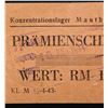 Image 4 : MAUTHAUSEN CONCENTRATION CAMP 1RM COUPON/NOTE