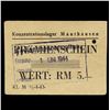 Image 2 : MAUTHAUSEN CONCENTRATION CAMP 5RM COUPON/NOTE