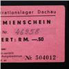 Image 4 : DACHAU CONCENTRATION CAMP 50PF COUPON/NOTE