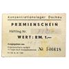 Image 1 : DACHAU CONCENTRATION CAMP 1RM COUPON/NOTE