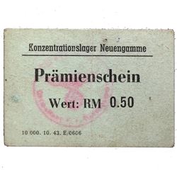 NEUENGAMME CONCENTRATION CAMP 50PF COUPON/NOTE
