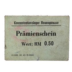 NEUENGAMME CONCENTRATION CAMP 50PF COUPON/NOTE