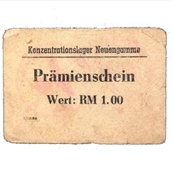 NEUENGAMME CONCENTRATION CAMP 1RM COUPON/NOTE