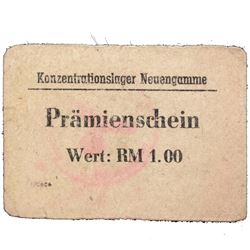 NEUENGAMME CONCENTRATION CAMP 1RM COUPON/NOTE