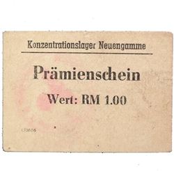 NEUENGAMME CONCENTRATION CAMP 1RM COUPON/NOTE