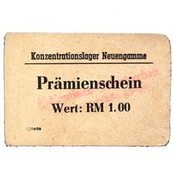 NEUENGAMME CONCENTRATION CAMP 1RM COUPON/NOTE