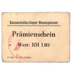 NEUENGAMME CONCENTRATION CAMP 1RM COUPON/NOTE