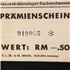 Image 4 : SACHSENHAUSEN CONCENTRATION CAMP 50PF COUPON/NOTE