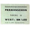 Image 1 : SACHSENHAUSEN CONCENTRATION CAMP 1RM COUPON/NOTE