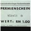 Image 4 : SACHSENHAUSEN CONCENTRATION CAMP 1RM COUPON/NOTE