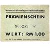 Image 1 : SACHSENHAUSEN CONCENTRATION CAMP 1RM COUPON/NOTE