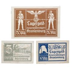 ORANIENBURG CONCENTRATION CAMP 5PF-50PF NOTES