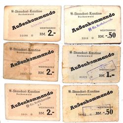 BUCHENWALD CONCENTRATION CAMP OVERPRINTED NOTES