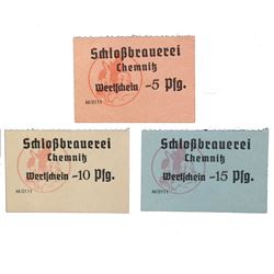 CHEMNITZ BREWERY FORCED LABOR CAMP COUPONS/NOTES