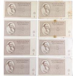 THERESIENSTADT GHETTO CONCENTRATION CAMP 5KR  NOTES