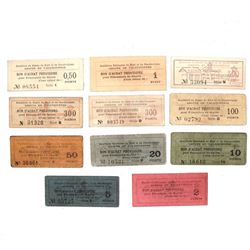 VALENCIENNES FRANCE PRISONER OF WAR CAMP COUPONS/CHITS